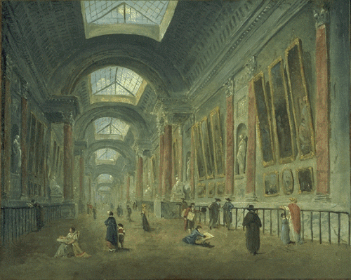 Projet d'aménagement de la grande galerie du Louvre.